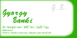 gyorgy banki business card